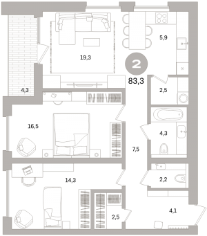 планировка, фото №1