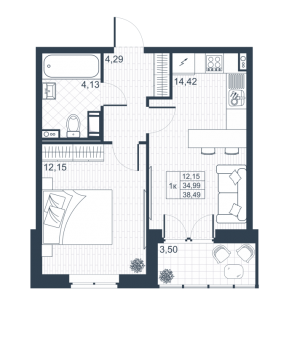 планировка, фото №1