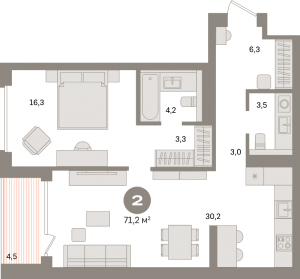 планировка, фото №1