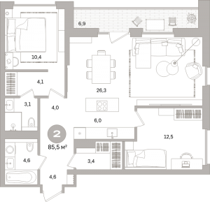 планировка, фото №1