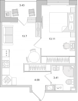 планировка, фото №1
