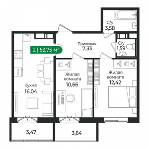 планировка, фото №1