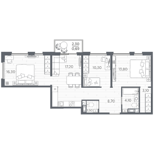 планировка, фото №1