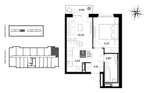 планировка, фото №1