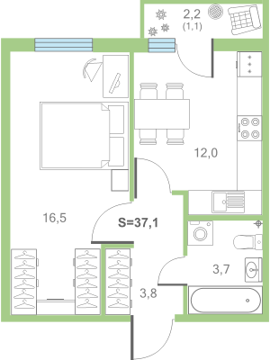 планировка, фото №1