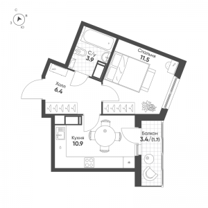 планировка, фото №1