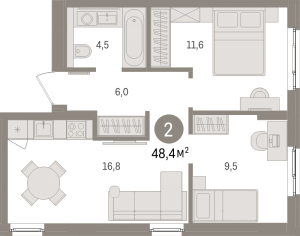 планировка, фото №1