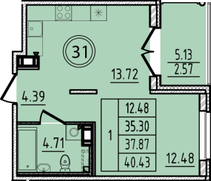 планировка, фото №1