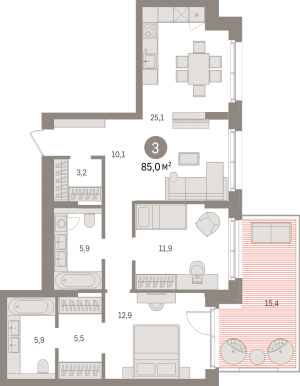 планировка, фото №1