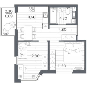 планировка, фото №1