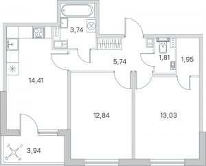планировка, фото №1