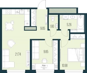 планировка, фото №1