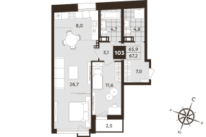 планировка, фото №1