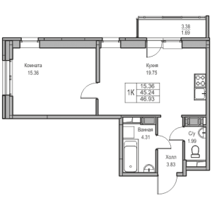 планировка, фото №1