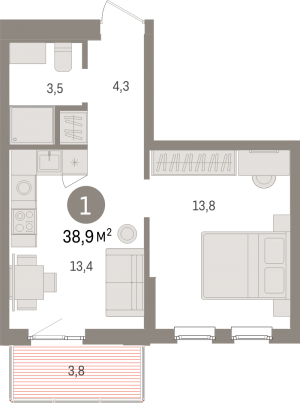 планировка, фото №1