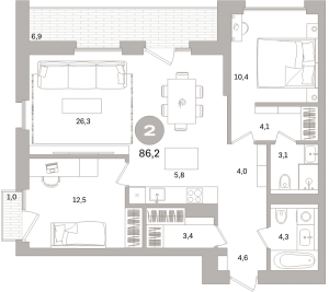 планировка, фото №1