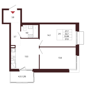 планировка, фото №1