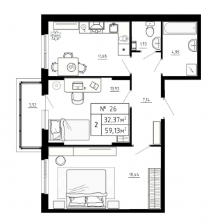 планировка, фото №1