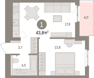 планировка, фото №1