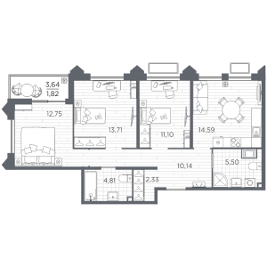 планировка, фото №1