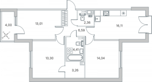 планировка, фото №1