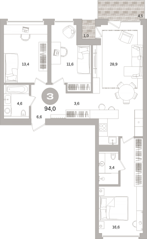 планировка, фото №1