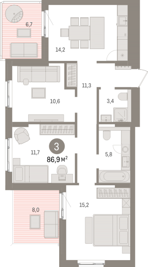 планировка, фото №1