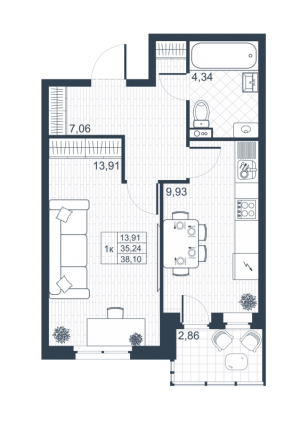 планировка, фото №1