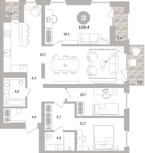 планировка, фото №1