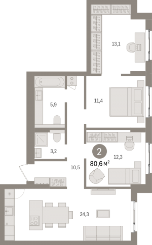 планировка, фото №1