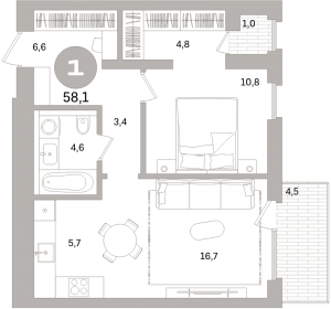 планировка, фото №1