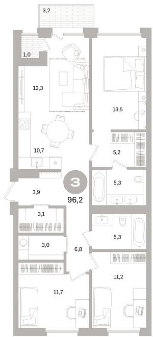 планировка, фото №1