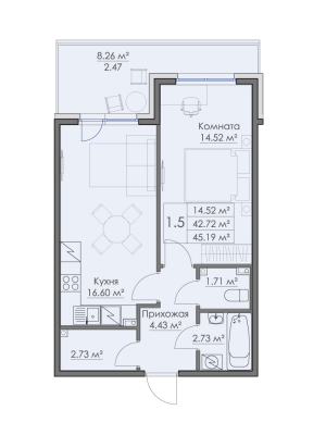 планировка, фото №1