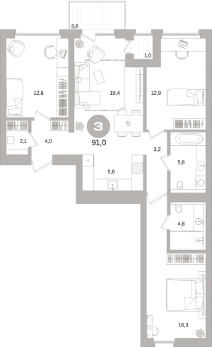 планировка, фото №1