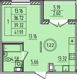 планировка, фото №1