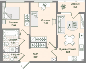планировка, фото №1