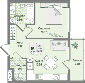 планировка, фото №1