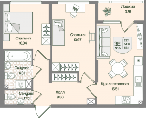 планировка, фото №1