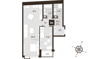 планировка, фото №1