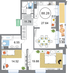 планировка, фото №1