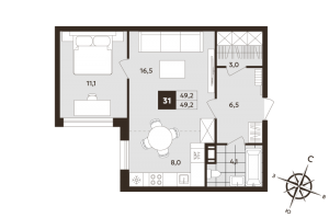 планировка, фото №1