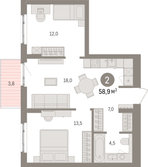 планировка, фото №1