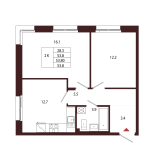 планировка, фото №1
