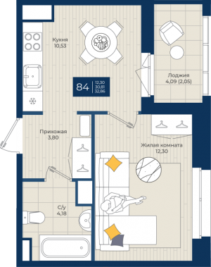 планировка, фото №1