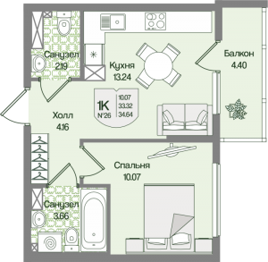 планировка, фото №1