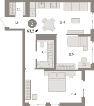 планировка, фото №1