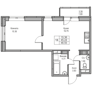 планировка, фото №1