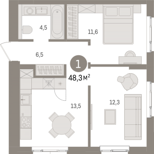 планировка, фото №1