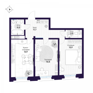 планировка, фото №1