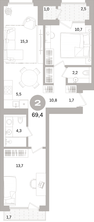 планировка, фото №1